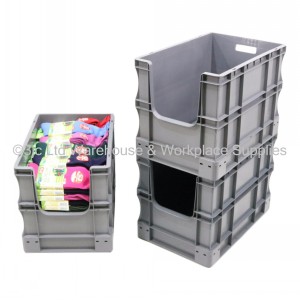 Heavy Duty Stacking Euro Box 60cm 90 Litre Open Front
